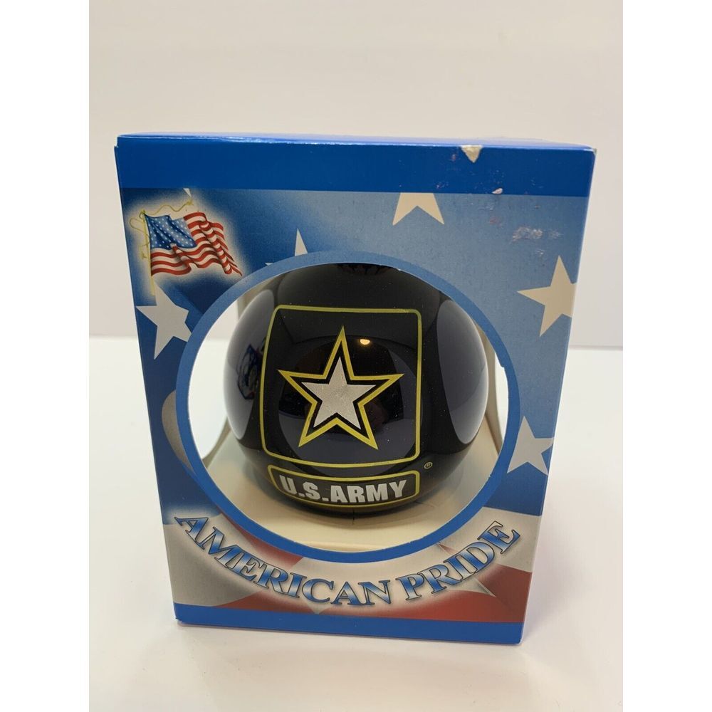 U.S. ARMY -American Pride Glass Blown Christmas Ornament, NIB Holiday Decor